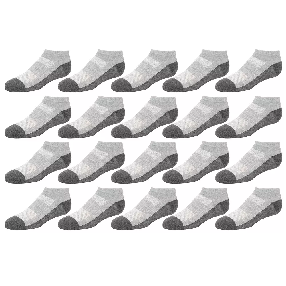 Boys Tek GearĀ® Lightweight Performance 20-Pack Low-Cut Socks
