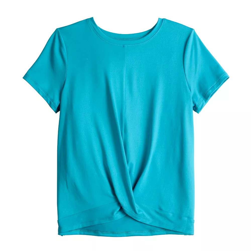 Girls 7-16 Tek GearĀ® Soft Tek Twist Hem Tee in Regular & Plus - Image 5