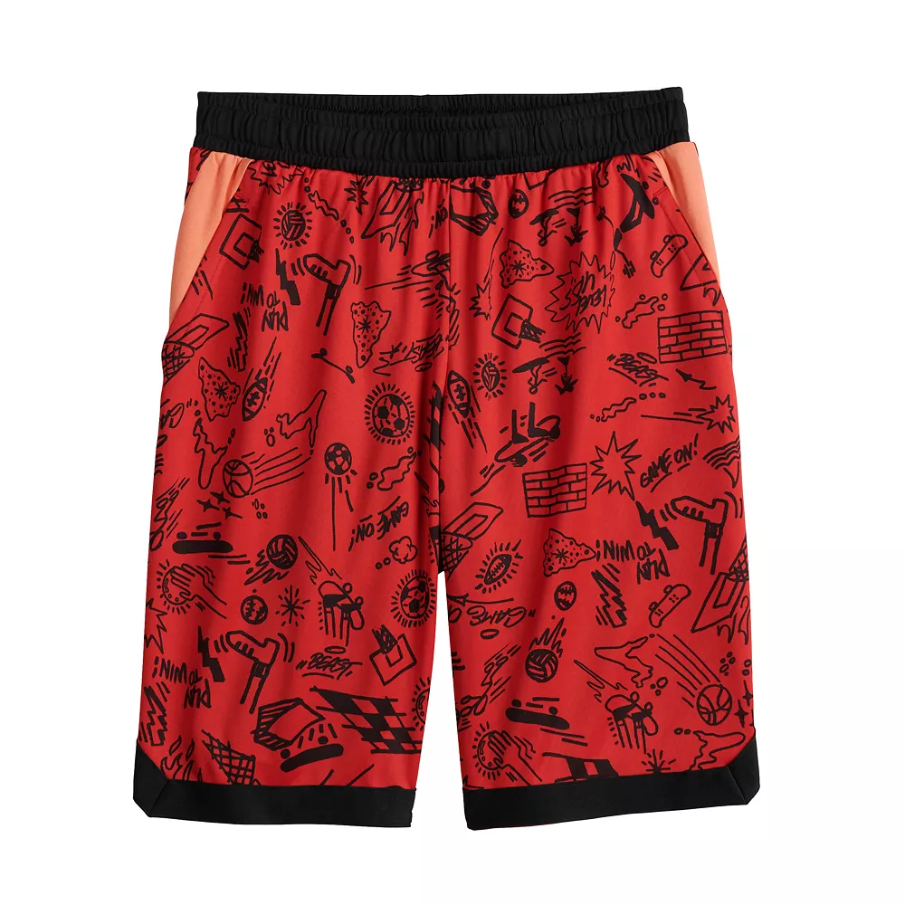 Boys 8-20 Tek GearĀ® Dry Tek Printed Shorts in Regular & Husky