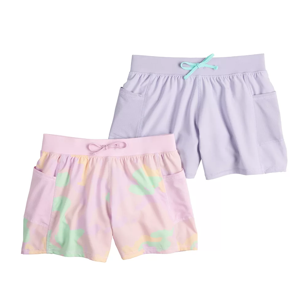 Girls 7-16 Tek GearĀ® 2-Pack Woven Running Shorts in Regular & Plus - Image 5
