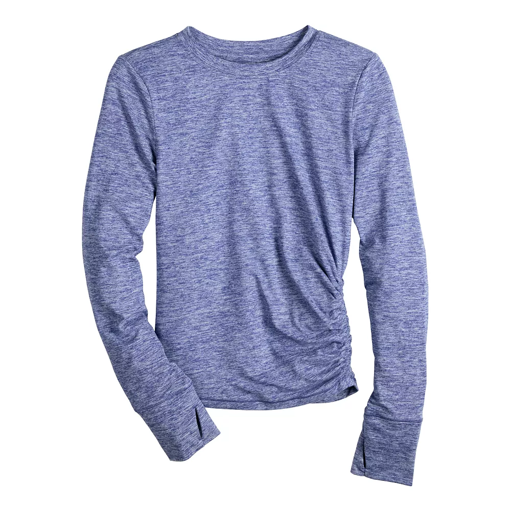 Girls 7-16 Tek GearĀ® Soft Tek Ruched Tee in Regular & Plus