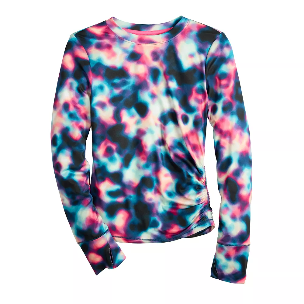 Girls 7-16 Tek GearĀ® Soft Tek Ruched Tee in Regular & Plus - Image 2