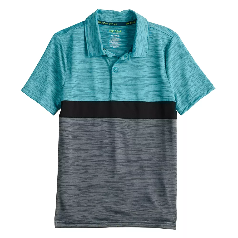 Boys 8-20 Tek GearĀ® Dry Tek Colorblock Polo in Regular & Husky - Image 4