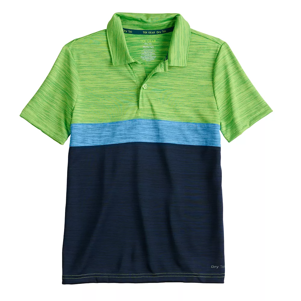 Boys 8-20 Tek GearĀ® Dry Tek Colorblock Polo in Regular & Husky - Image 2