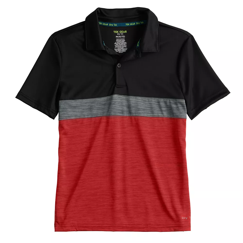 Boys 8-20 Tek GearĀ® Dry Tek Colorblock Polo in Regular & Husky - Image 5