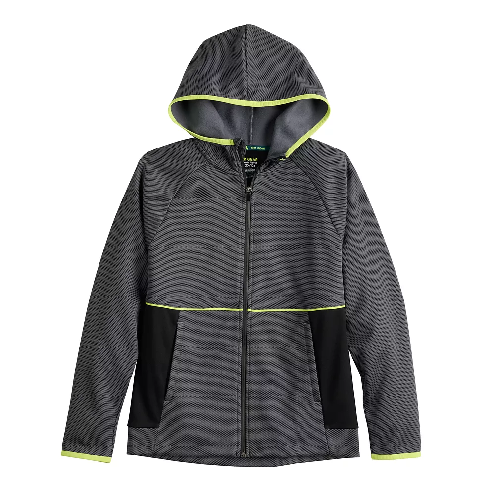 Boys 8-20 Tek GearĀ® Performance Fleece Full Zip Hoodie in Regular & Husky - Image 2
