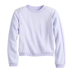 Girls 7-16 Tek GearĀ® Cozy Micro Fleece Crew Sweatshirt in Regular & Plus