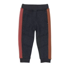 Fleece Pant Dark Grey With Clay Brown