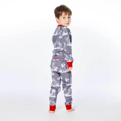 Organic Cotton Christmas Family Two Piece Printed Pajama Set With Deer And Trees 9 Organic Cotton Christmas Family Two Piece Printed Pajama Set With Deer And Trees -Deux par Deux shop 5990714 ALT2