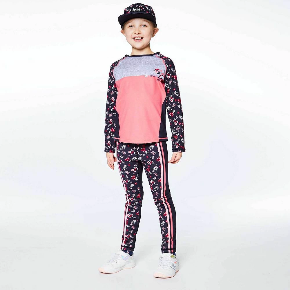 Athletic Long Sleeve Raglan Top With Printed Flowers 4 Athletic Long Sleeve Raglan Top With Printed Flowers - Image 2