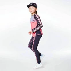Athletic Long Sleeve Raglan Top With Printed Flowers 7 Athletic Long Sleeve Raglan Top With Printed Flowers -Deux par Deux shop 5991055 ALT2
