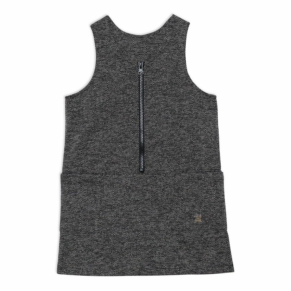 Herringbone Jumper With Pocket Black