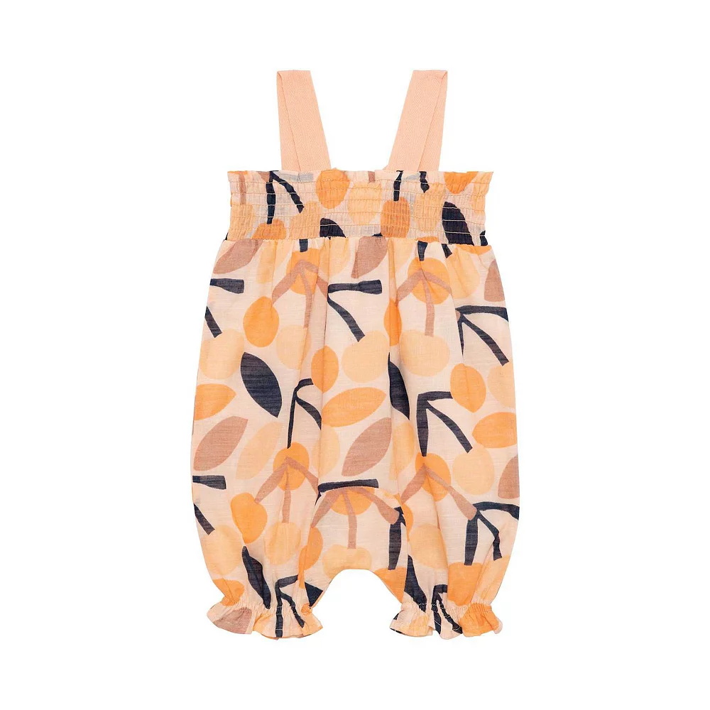 Printed Cotton Romper With Bow - Image 2