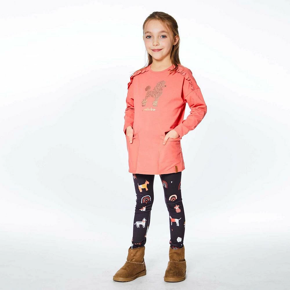 Long Sleeve Tunic With Pocket And Frill Red 4 Long Sleeve Tunic With Pocket And Frill Red - Image 2