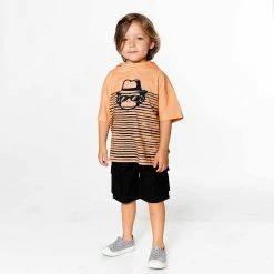 Cotton Jersey Top With Print Faded Orange -Deux par Deux shop 6014512 ALT3