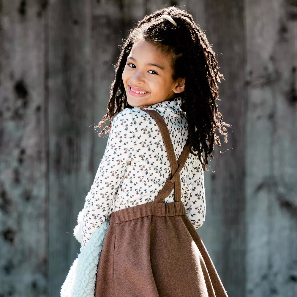 Skirt With Straps Brown - Image 2