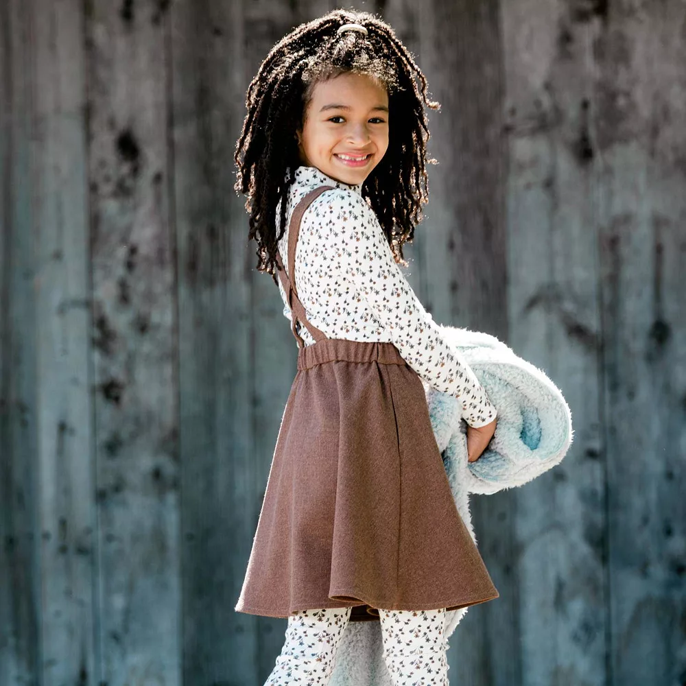 Skirt With Straps Brown - Image 3