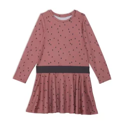 Printed Paws And Hearts Long Sleeve Dress