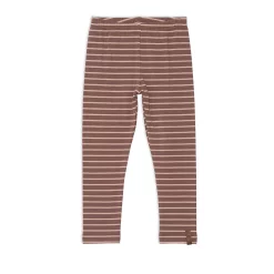 Cotton Legging Striped Brown And Pink