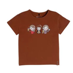 Short Sleeve T-Shirt Ocher Print