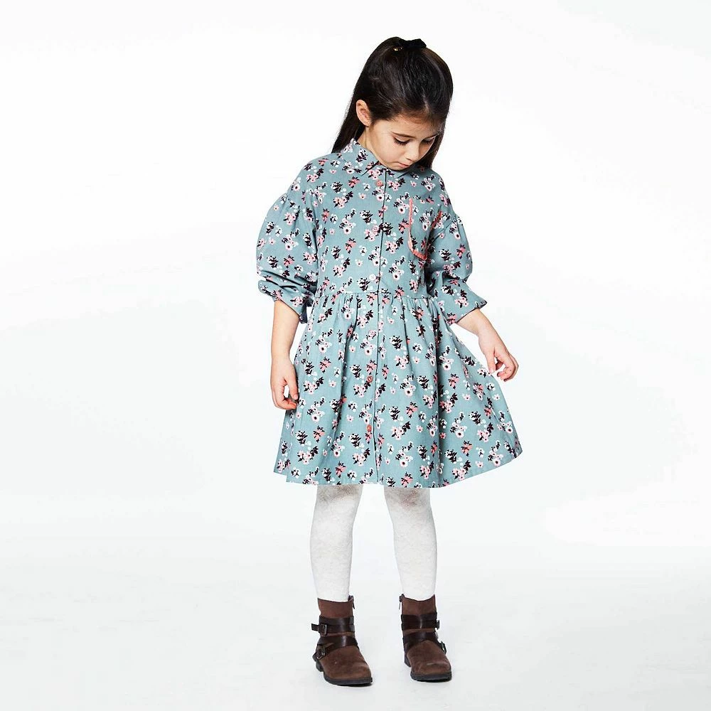 Long Sleeve Baby Corduroy Printed Dress - Image 3