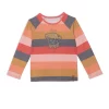 Striped Long Raglan Sleeve Top -Deux par Deux shop 6014771