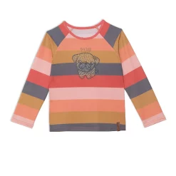 Striped Long Raglan Sleeve Top